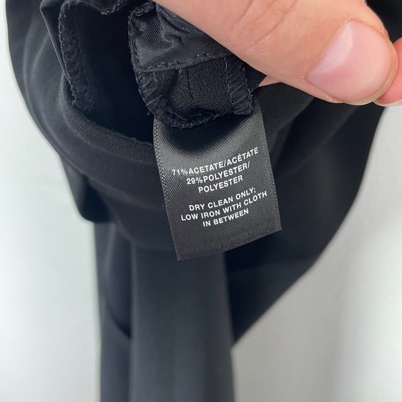 Lafayette 148 New York Woman's Sz 8 Black High Waisted Wide Leg Career Pants - Picture 5 of 8